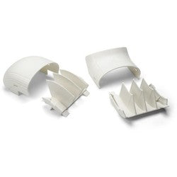 HellermannTyton MCRFW-OE | InfoStream Multi-Channel Raceway Offset Elbow, PVC, Office White, 1/pkg