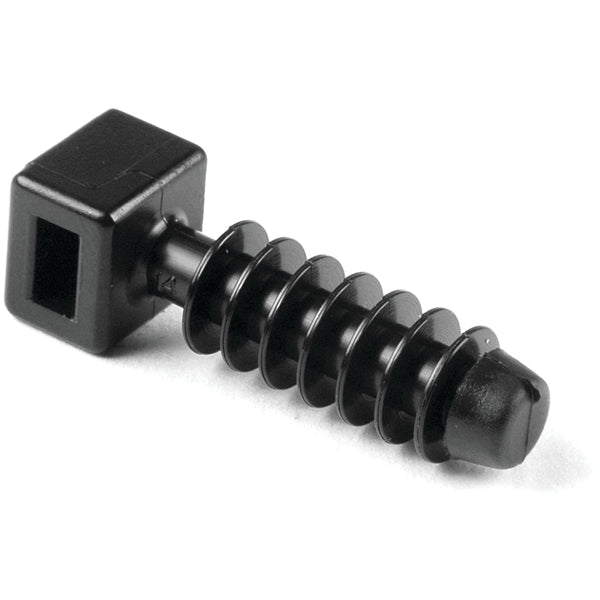 HellermannTyton MMB10C2 | Masonry Cable Tie Mount, 1.712"L, .312" Hole Dia, .18" Max Cable Tie Width, PA66STHS, Black, 100/pkg