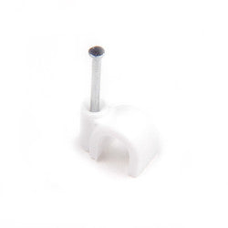 HellermannTyton NC710 | Nail Clip, 0.28" Cable Diameter, PP;ST, White, 100/pkg