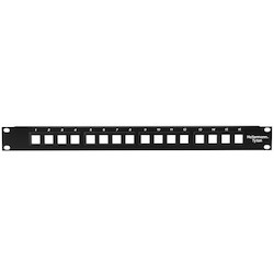 HellermannTyton P108-16-MOD | Modular Patch Panel 16 Port, 1U, Steel, Black, 1/box
