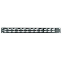 HellermannTyton P108-24-MOD1U | Modular Patch Panel 24 Port, 1U, Steel, Black, 1/box