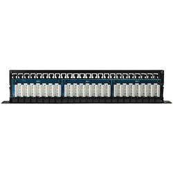HellermannTyton PP110C6481U | Category 6 48 Port Patch Panel, 1U, Black, 1/box