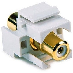 HellermannTyton RCAINSERTW-W | RCA Coupler Module With White Stripe, White
