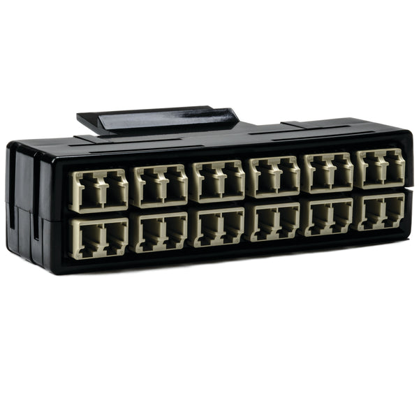 HellermannTyton RNGFAP12DMMLC | Rapidnet Fiber Adapter Panel 12 Dup, Mm, Lc Beige 1/Pkg