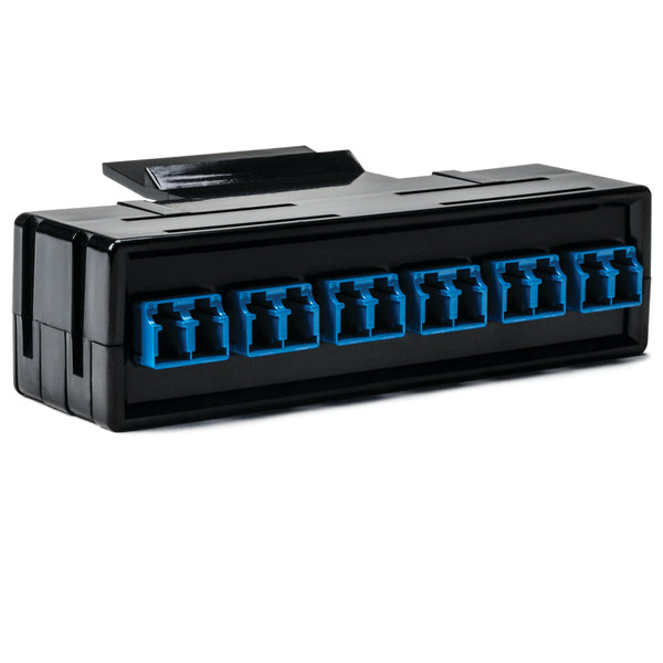 HellermannTyton RNGFAP6DSMLC | Rapidnet Fiber Adapter Panel 6 Dup, Sm, Lc Blue 1/Pkg