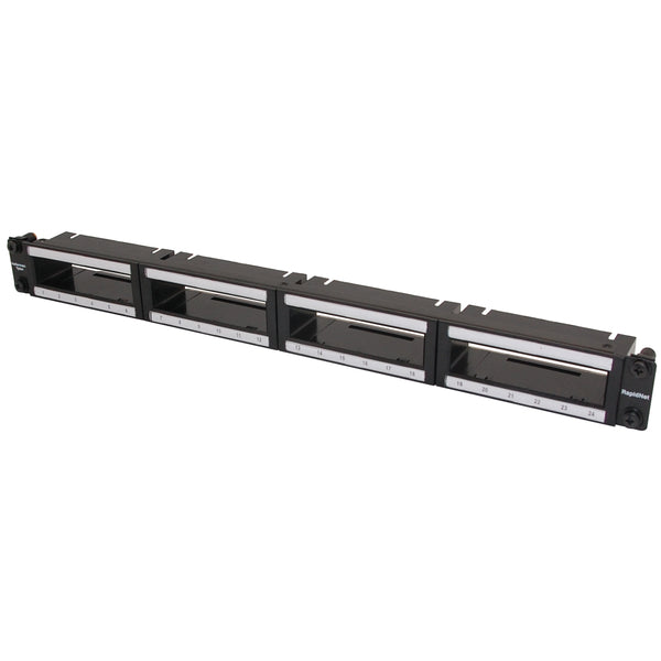 HellermannTyton RNGPP1URS | Rng Series Rapidnet Modular Panel With Rack-Snap 1U, Black, 1/Box