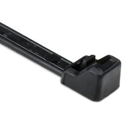 HellermannTyton RT40R0C2 | Releasable Cable Tie, Release Tab, 8.5" Long, 40 lb Tensile Strength, PA66, Black, 100/pkg