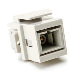 HellermannTyton SCMMINSERT-FW | SC Multimode Fiber Insert, Beige, Office White, 1/pkg