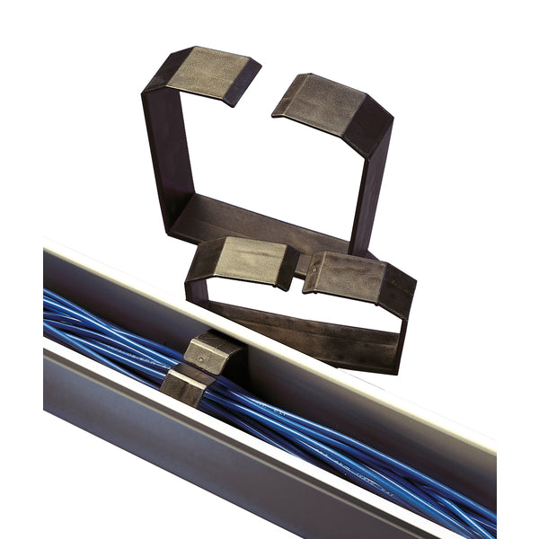 HellermannTyton SDWR2X20K2 | Wire Retainer, Solid Style For 2" X 2" Duct, Black, Pvc, 50/Bg