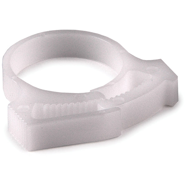 HellermannTyton SNP1910M4 | Snapper Hose Clamp, 0.88 - 1.0" Bundle Diameter, Pom, White, 1000/Pkg