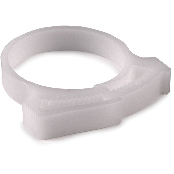 HellermannTyton SNP3210H4 | Snapper Hose Clamp, 1.21 - 1.38" Bundle Diameter, Pom, White, 500/Pkg