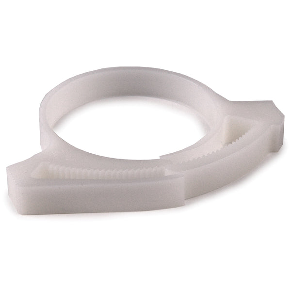 HellermannTyton SNP3410H4 | Snapper Hose Clamp, 1.33 - 1.54" Bundle Diameter, Pom, White, 500/Pkg