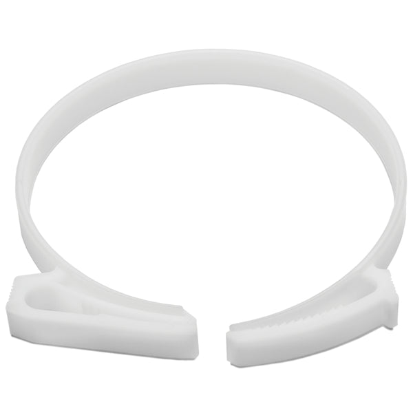 HellermannTyton SNP8010C2 | Snapper Hose Clamp, 3.13"–3.48" Bundle Diameter, Pom, White, 100/Pkg