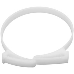 HellermannTyton SNP9010C2 | Snapper Hose Clamp, 3.46"–3.82" Bundle Diameter, Pom, White, 100/Pkg