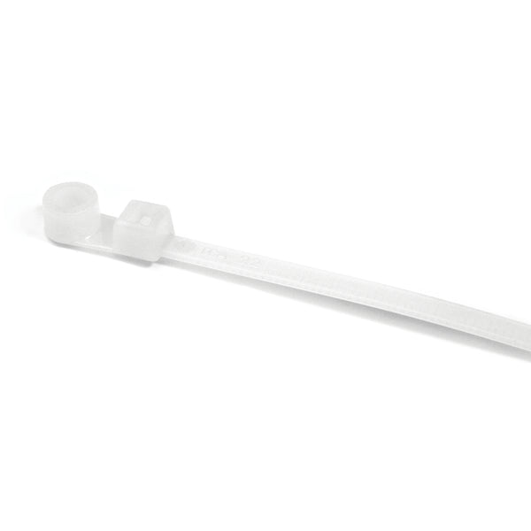 HellermannTyton T120MR9H4 | 1-Piece Cable Tie/Screw Mount, 15.6" Long, #1/4 Screw, 4.02" Max Bundle Dia, 120lb, PA66, Natural, 500/pkg