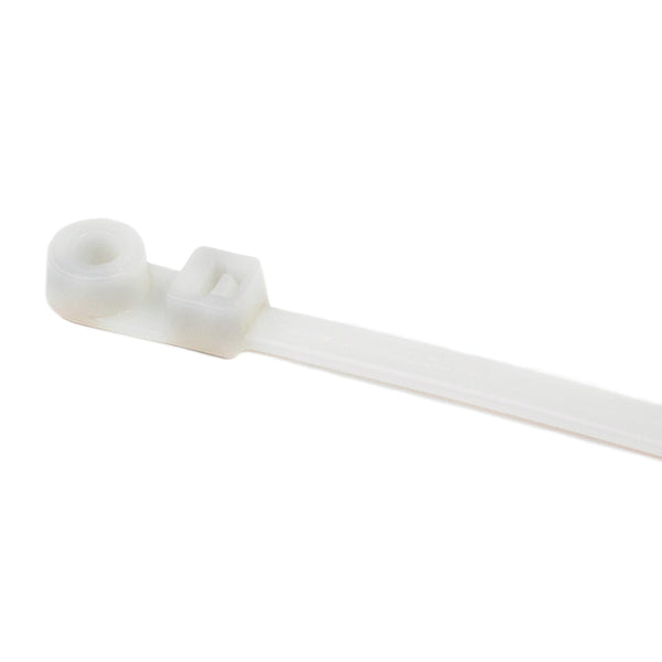 HellermannTyton T30MR9C2 | 1-Piece Cable Tie/Screw Mount, 6.3" Long, #8 Screw, 1.3" Max Bundle Dia, 30Lb, Pa66, Natural, 100/Pkg