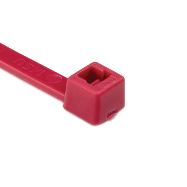 HellermannTyton T30R2C2 | Cable Tie, 5.8" Long, UL Rated, 30lb Tensile Strength, PA66, Red, 100/pkg
