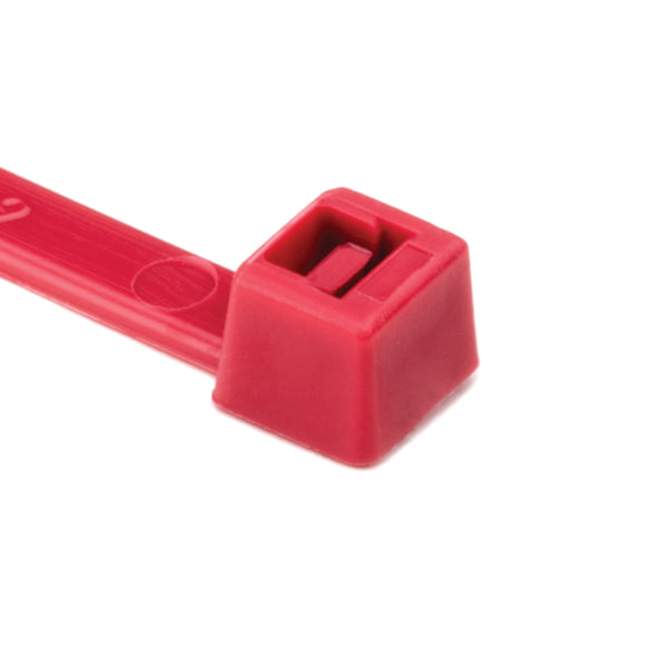HellermannTyton T50I2C2UL | Cable Tie, 12" Long, Ul Rated, 50Lb Tensile Strength, Pa66, Red, 100/Pkg