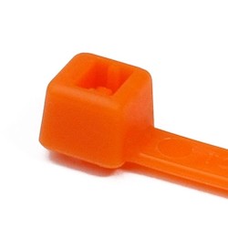 HellermannTyton T50L3C2 | Cable Tie, 15.35" Long, UL Rated, 50lb Tensile Strength, PA66, Orange, 100/pkg