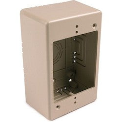 HellermannTyton TSRI-JB2 | Single Gang Junction Box, 2" Deep, PVC, Ivory, 1/bag