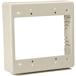 HellermannTyton TSRI-JBD | Dual Gang Junction Box, 1-1/2" Deep, PVC, Ivory, 1/bag