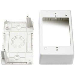 HellermannTyton TSRPFW-JB2 | Single Gang Junction Box, 1-1/4" Deep, PVC, Office White, 1/bag