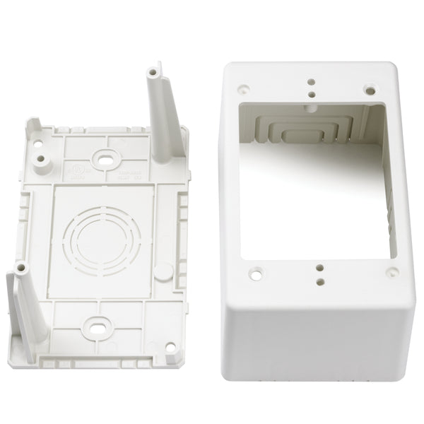 HellermannTyton TSRPFW-JB3 | Single Gang Junction Box, 2.77" Deep, Pvc, Office White, 1/Bg