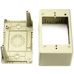 HellermannTyton TSRPI-JB3 | Single Gang Junction Box, 2.77" Deep, Pvc, Ivory, 1/Bg