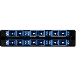 HellermannTyton VFAP6DSMSCZ | Fiber Adapter Panel Preloaded with 6 Duplex SC SM, Blue, 1/pkg