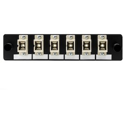 HellermannTyton VFAP6SMMSC | Fiber Adapter Panel Preloaded with 6 Simplex SC MM, Beige, 1/pkg