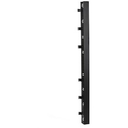 HellermannTyton VWMSS4X5BK7H | Vertical Wire Manager Single-Sided, Side Mount, 4.0" x 5.0" x 83.0", Hinged, Black, 1/box