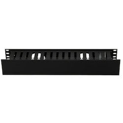 HellermannTyton WMB1H | Horizontal Wire Manager, Single-Sided 2U, 3.0" x 3.0", Hinged, Black, 1/box