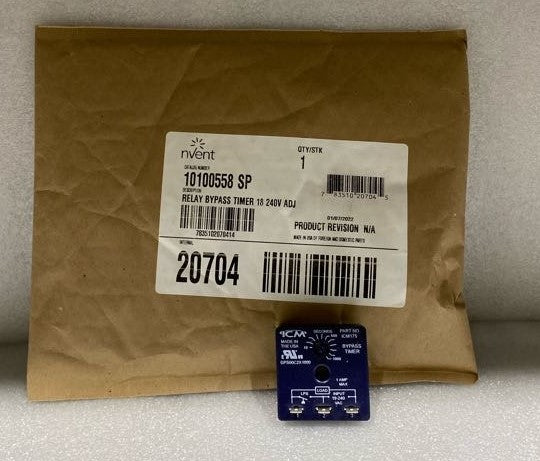 Hoffman 10100558SP | Relay By pass Timer 18 240V Adj, Size/dimensions: 8.50X12.00X0.50