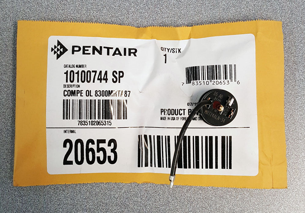 Hoffman 10100744SP | Compressor Thermal Overload Switch , Size/dimensions: 5.00X0.50X7.00