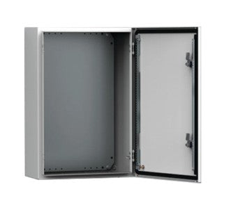 Hoffman MAS0505021R5 | Mild Steel Single Door Enclosure with Mounting Plate, 500 × 500 × 210 mm, Light Grey Finish