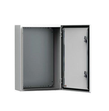Hoffman MAS0808030R5 | Mild Steel Single Door Enclosure with Mounting Plate, 800 × 800 × 300 mm, Light Grey Finish