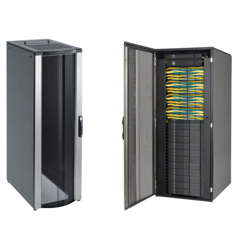 Hoffman PNC21812B | ProLine ConnecTek Patch Cabinet with Sides, 2150x800x1200mm, Black, Steel