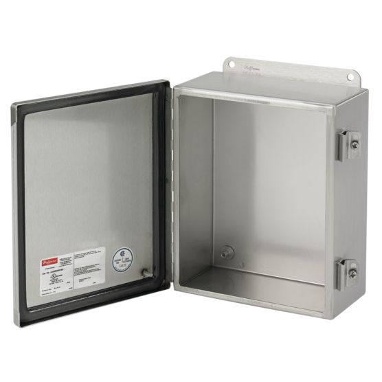 Hoffman A1614CHNFSS6 | Continuous Hinge with Clamps Junction Box Type 4X, 16x14x6, SS Type 316