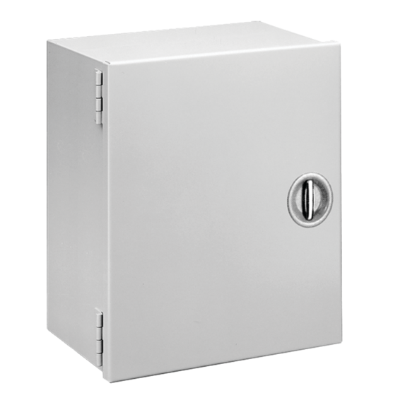 Hoffman A24N248LP | Hinged-Cover with Recessed Handle, Type 1, 24.00x24.00x8.62, Gray, Steel