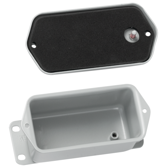Hoffman A403DSC | Screw Cover Contoured Type 4, 4.50x2.88x2.62, Gray, Steel