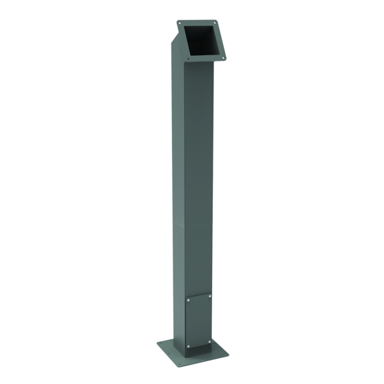 Hoffman A66PBCOL | Pedestal System, Angled Column, 41.00x6.00x6.00, Gray, Steel