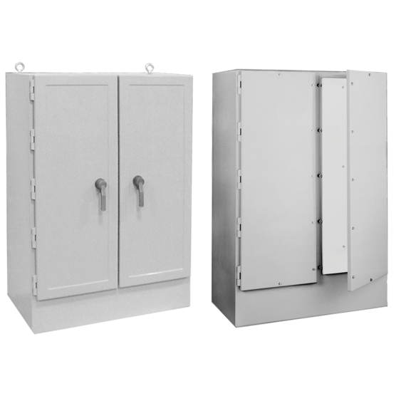 Hoffman A724925FG | Two-Door Free-Stand, Type 4X, 72x49x24.5, Fiberglass, Screw Cover