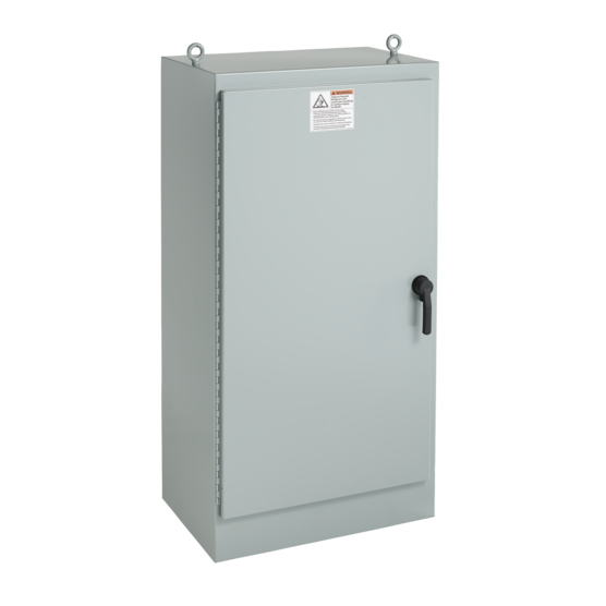 Hoffman A72H3724FS3PT | Free-Stand with 3-Point Latch Type 4, 72.06x37.06x24.06, Gray, Steel