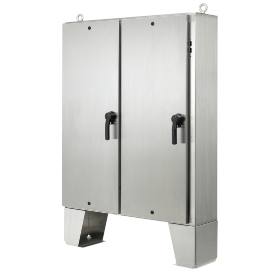 Hoffman A72HX6118SSLPQT | Floor-Mount Disconnect Quarter-Turn 3pt Latch Type 4X, 72x61x18, SS 304
