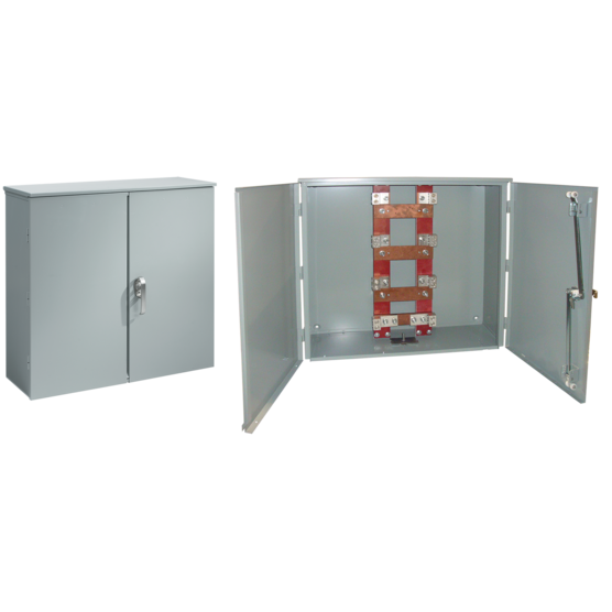 Hoffman A800HCT1R | CT Cabinet, 400-800 Amp, 35.77x35.8x11.00, Gray, Steel