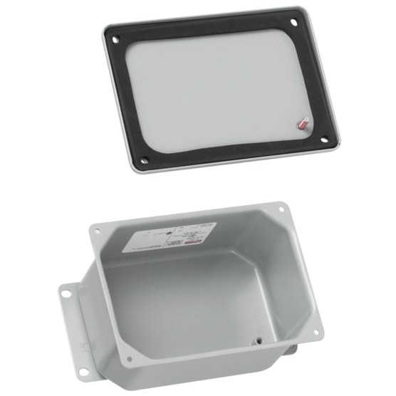Hoffman A843DSC | Flat and Dome Screw Cover Contoured Type 4, 8.00x4.00x2.75, Gray, Steel