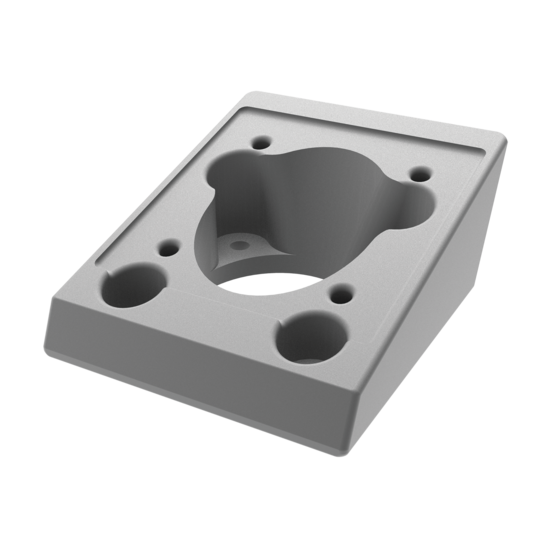 Hoffman AAA1544 | Angle Adapter for HMI Pedestal, fits 4x4 Pedestal, Aluminum