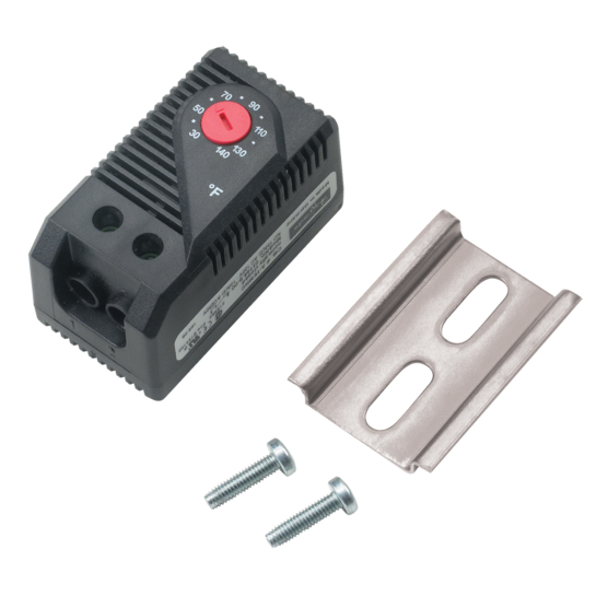Hoffman ATEMNO | Temperature Control Switch for Fans, 2.37x1.31x1.55, Black, Plastic