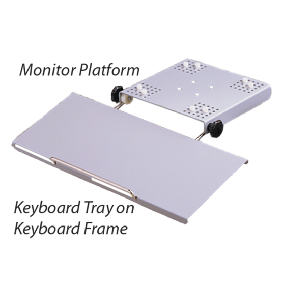 Hoffman CCS1KBT | Compact Series 2 Keyboard Tray, fits Series 1, Aluminum