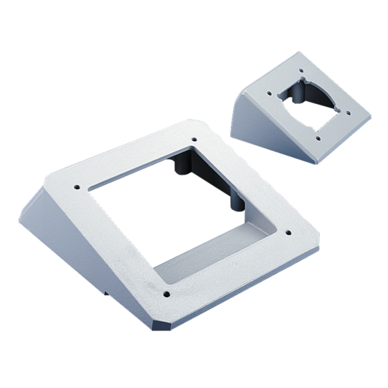 Hoffman CCS568AA15LG | Compact Series 4 Angle Adapter Plate 15-Degree, fits 80x80mm, Lt Gray, Aluminum